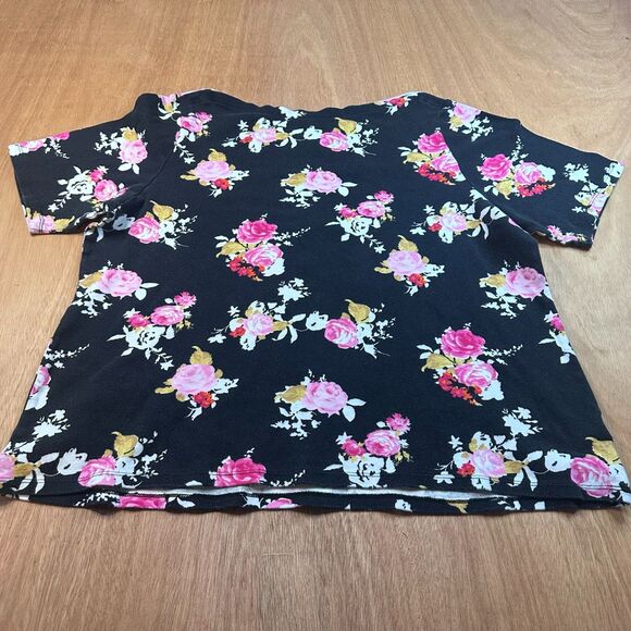 Charter Club Floral Pima Cotton Top Womens 2X Spring Summer Tee - Picture 2 of 4